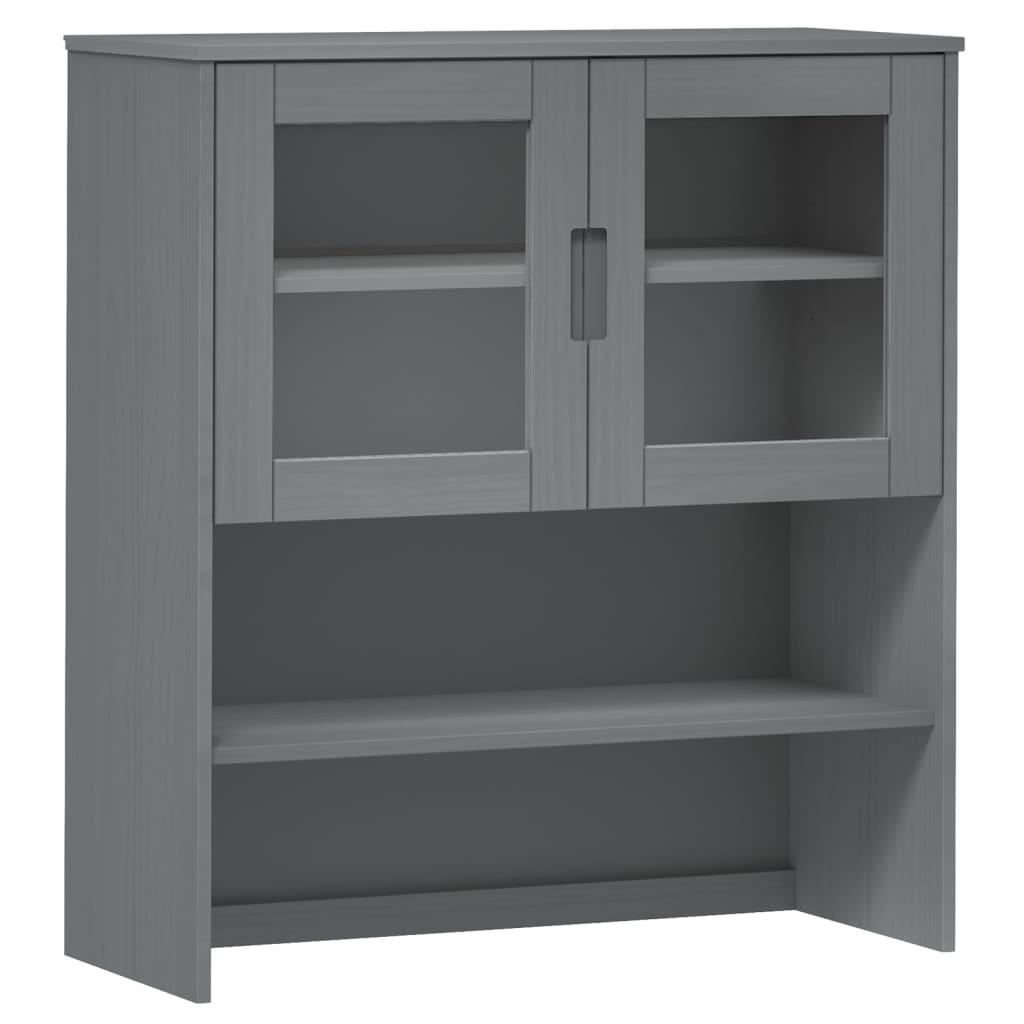 Highboard top MOLDE Grå 90x35x100 cm massiv fyrretræ
