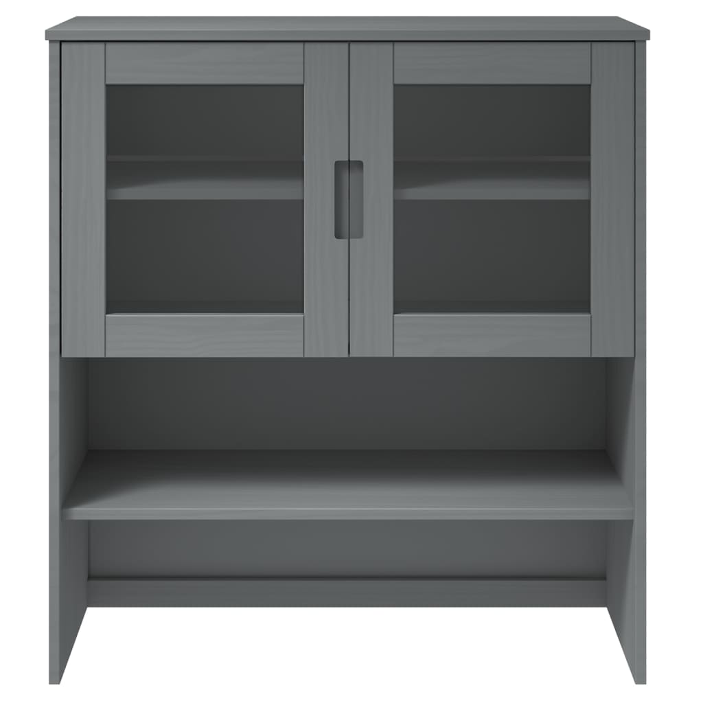 Highboard top MOLDE Grå 90x35x100 cm massiv fyrretræ