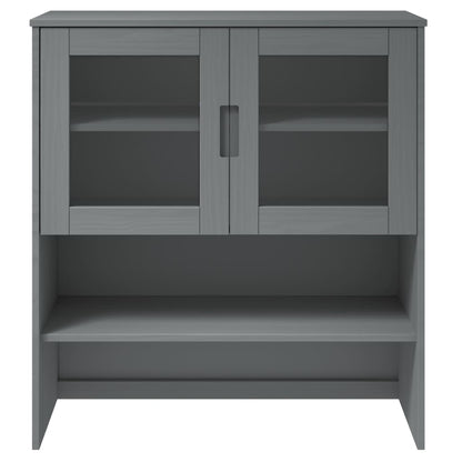 Highboard top MOLDE Grå 90x35x100 cm massiv fyrretræ