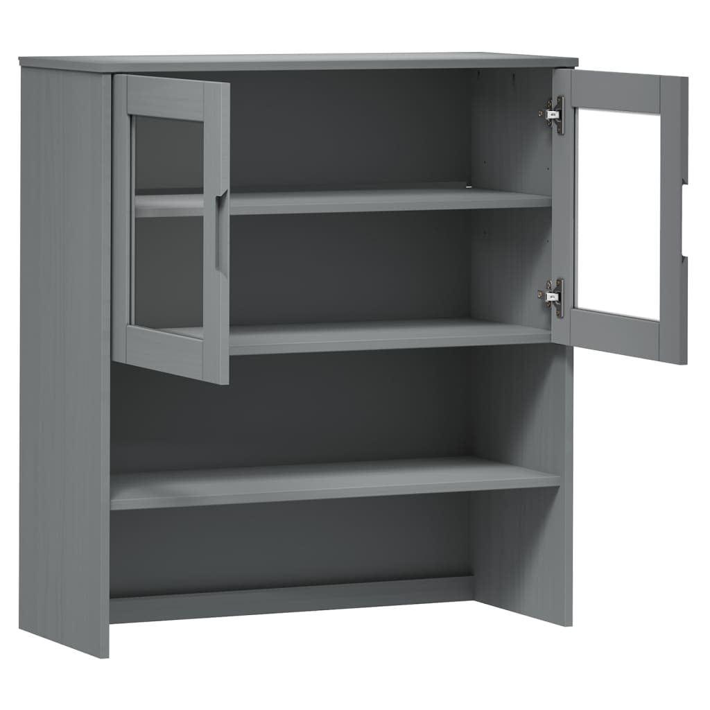 Highboard top MOLDE Grå 90x35x100 cm massiv fyrretræ
