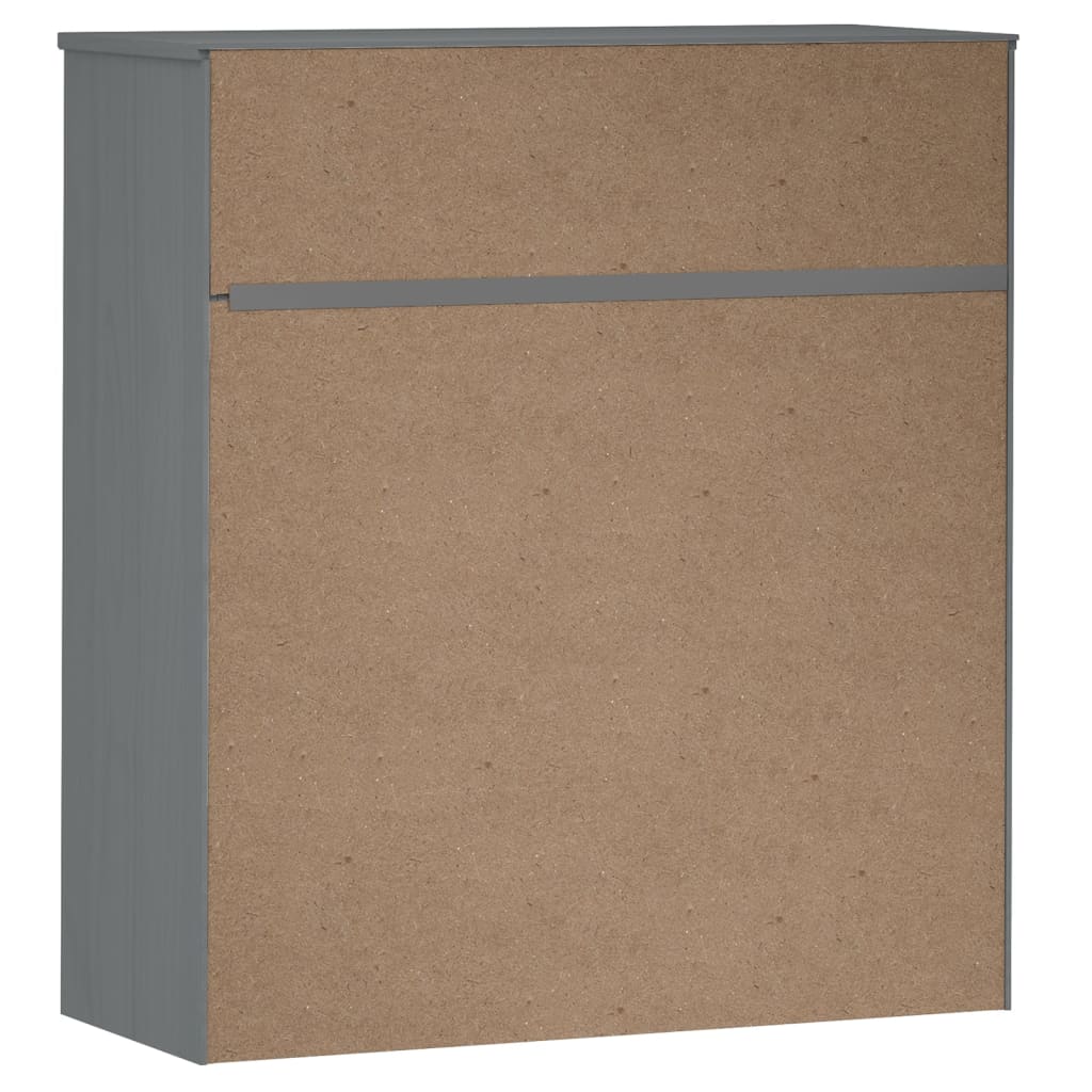 Highboard top MOLDE Grå 90x35x100 cm massiv fyrretræ