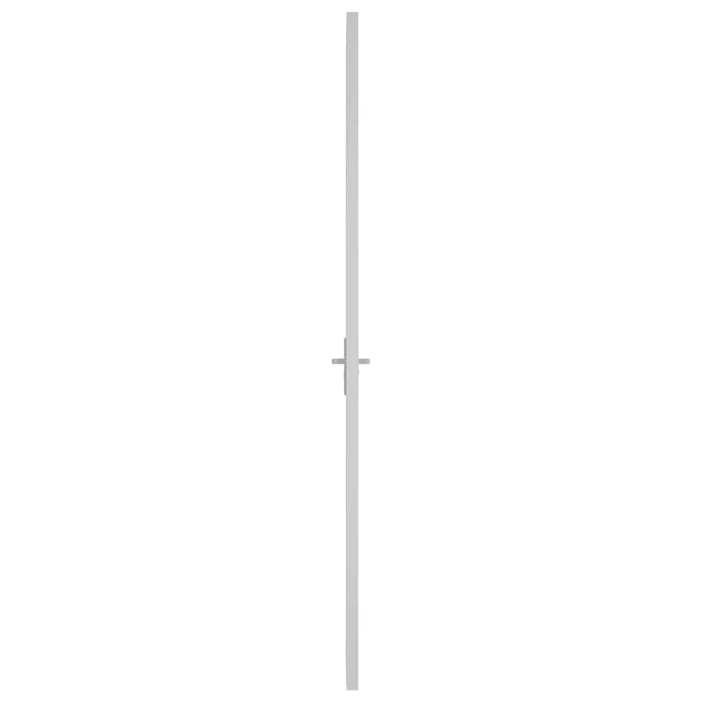 Innentür 93x201,5 cm Weiß ESG-Glas und Aluminium