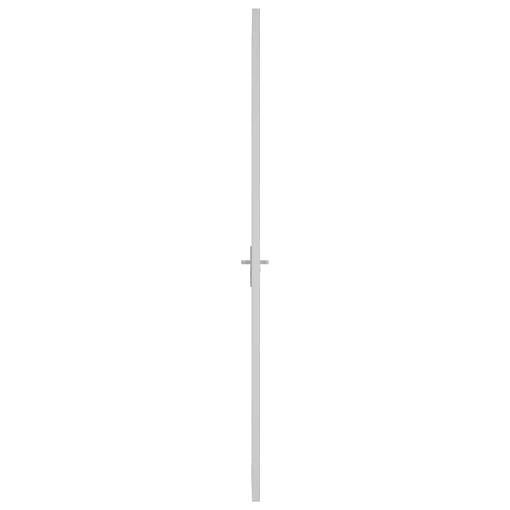 Innentür 102,5x201,5 cm Weiß ESG-Glas und Aluminium