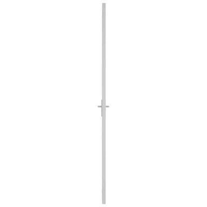 Innentür 93x201,5 cm Weiß Mattglas und Aluminium