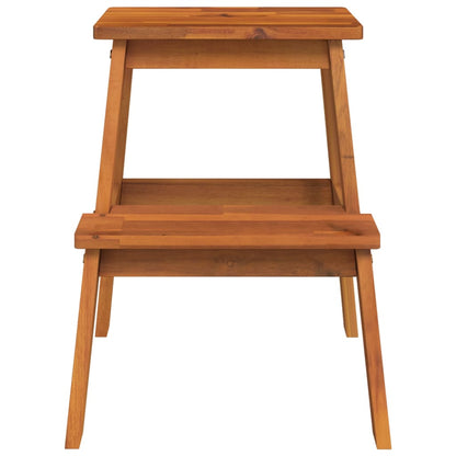 Tritthocker mit 2 Stufen 40x38x50 cm Massivholz Akazie