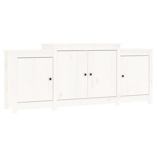 Sideboard Weiß 164x37x68 cm Massivholz Kiefer