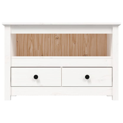 TV-Schrank Weiß 79x35x52 cm Massivholz Kiefer