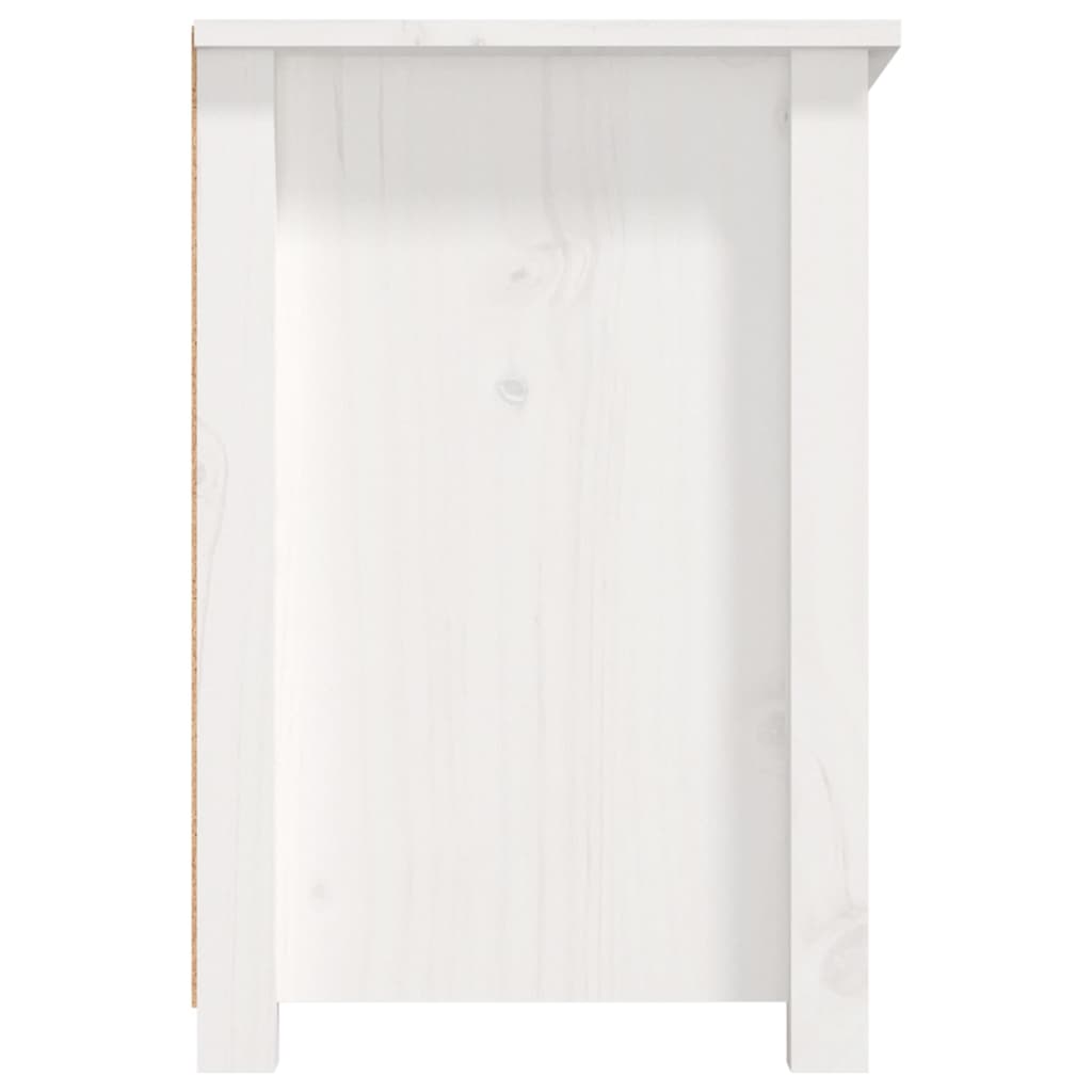 TV-Schrank Weiß 79x35x52 cm Massivholz Kiefer