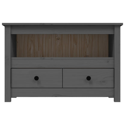 TV-Schrank Grau 79x35x52 cm Massivholz Kiefer