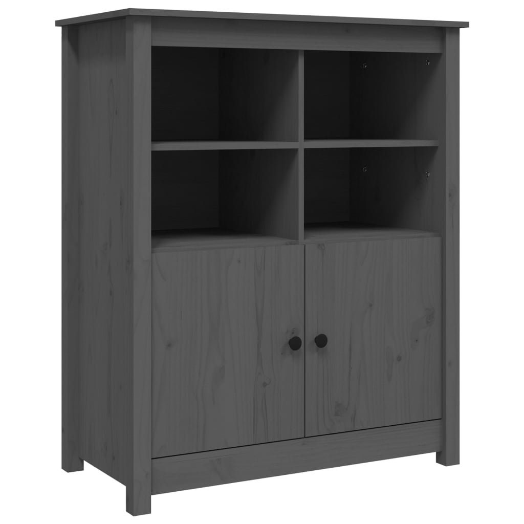 Skænk Grå 83x41,5x100 cm Massiv Fyr