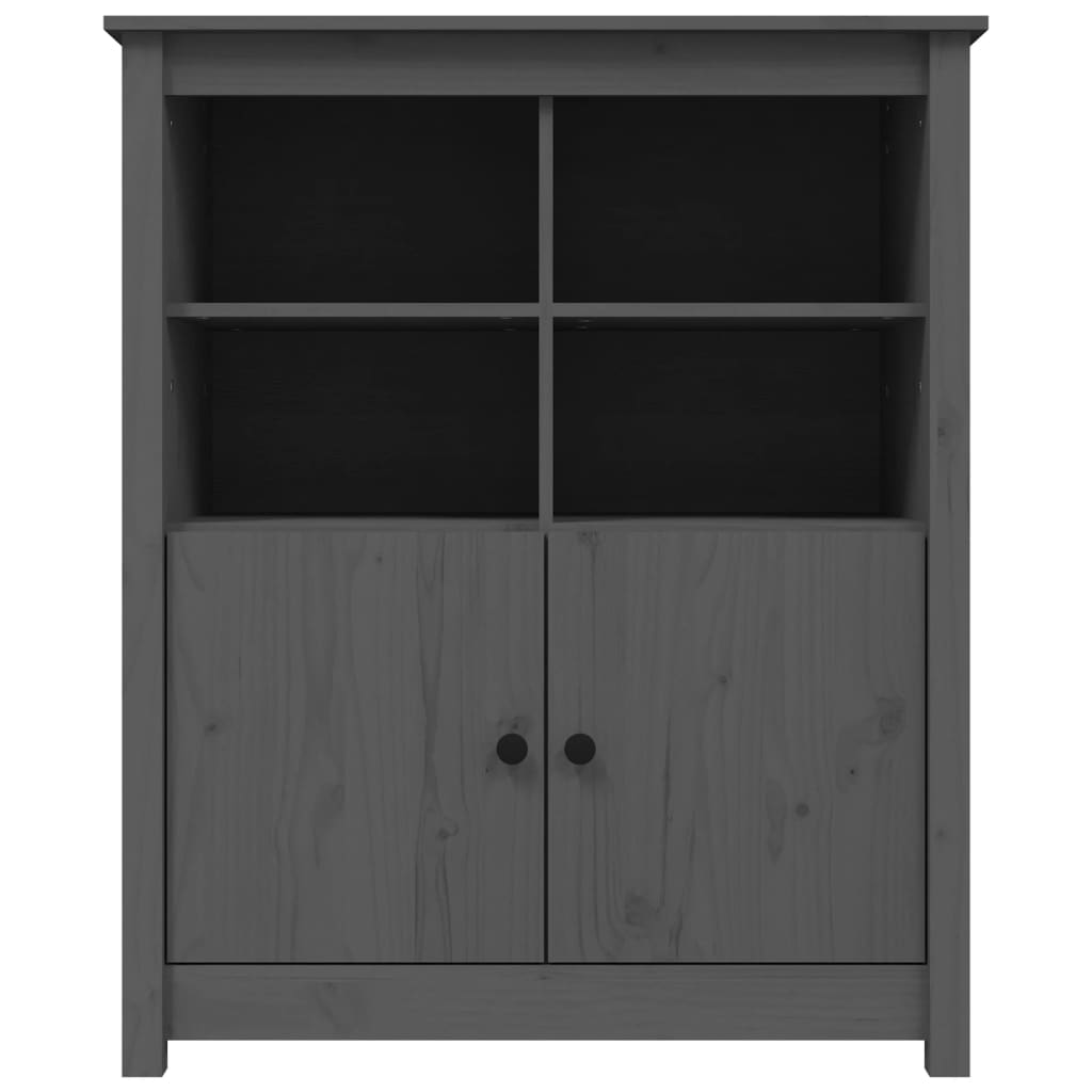 Skænk Grå 83x41,5x100 cm Massiv Fyr