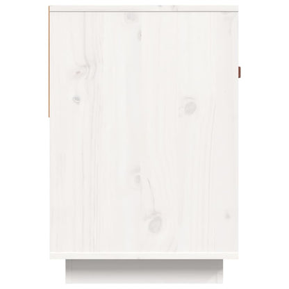 TV-Schrank Weiß 90x40x60 cm Massivholz Kiefer