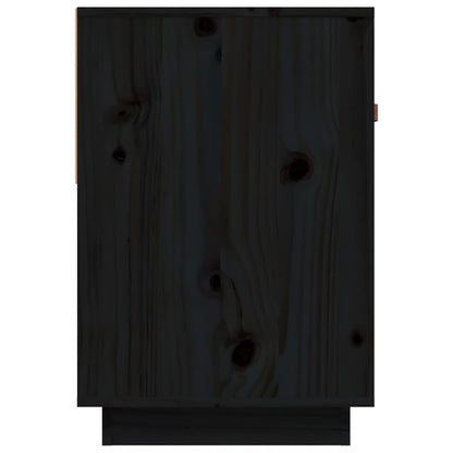 TV-Schrank Schwarz 90x40x60 cm Massivholz Kiefer