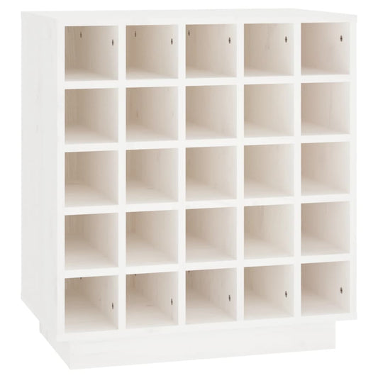 Weinregal Weiß 55,5x34x61 cm Massivholz Kiefer