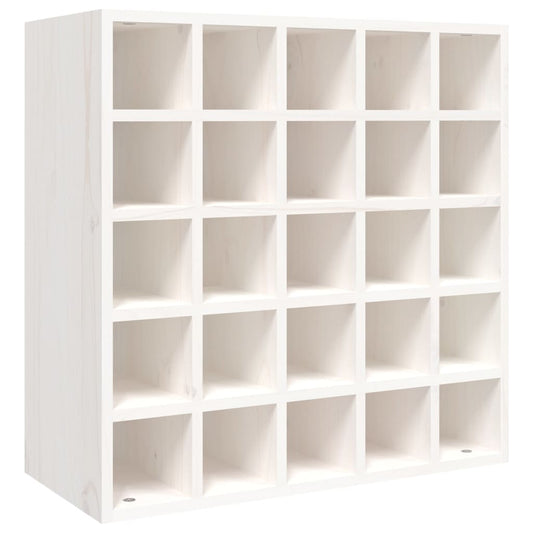 Weinregal Weiß 56x25x56 cm Massivholz Kiefer