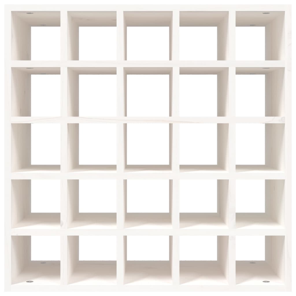 Weinregal Weiß 56x25x56 cm Massivholz Kiefer