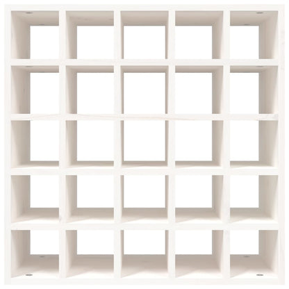 Weinregal Weiß 56x25x56 cm Massivholz Kiefer