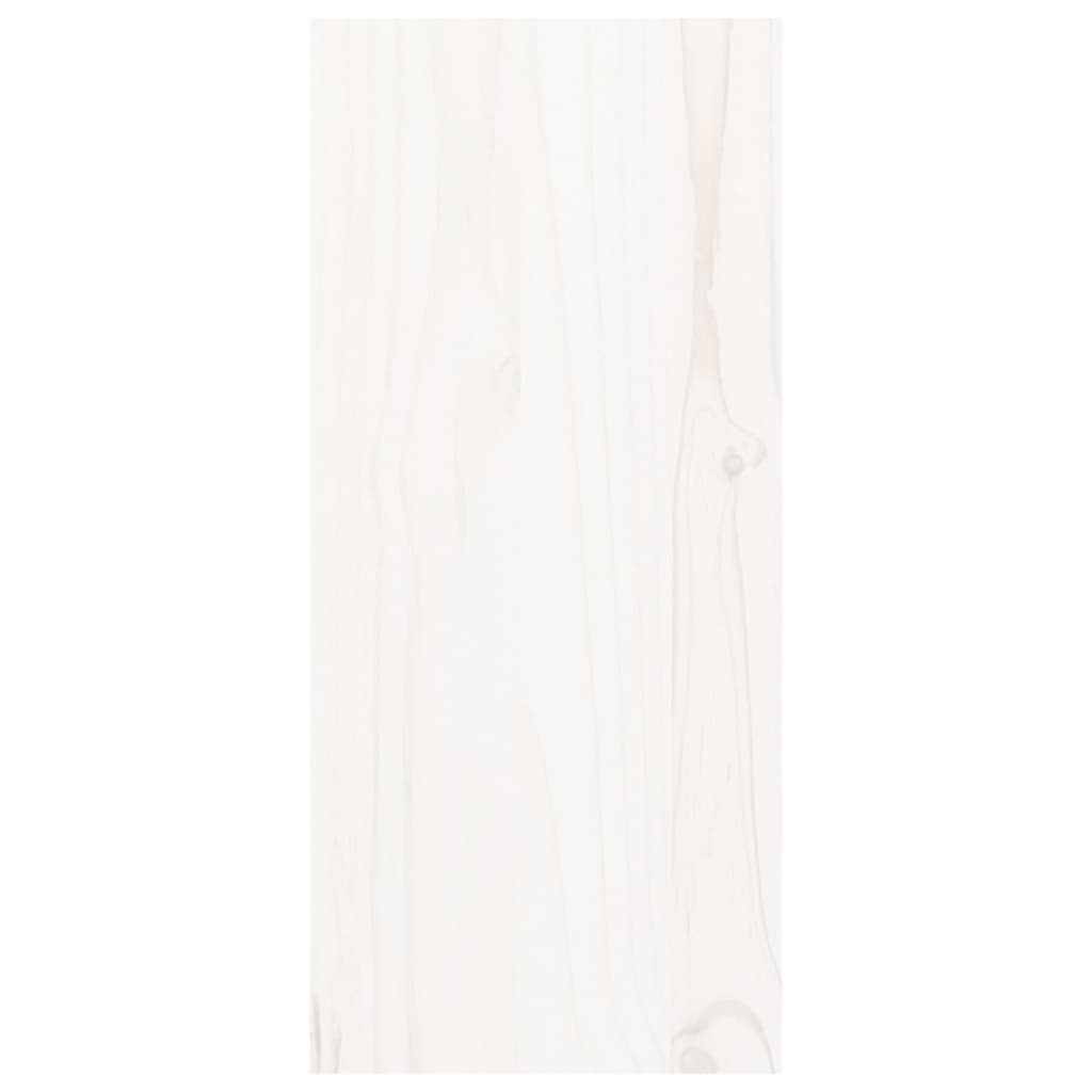 Weinregal Weiß 56x25x56 cm Massivholz Kiefer