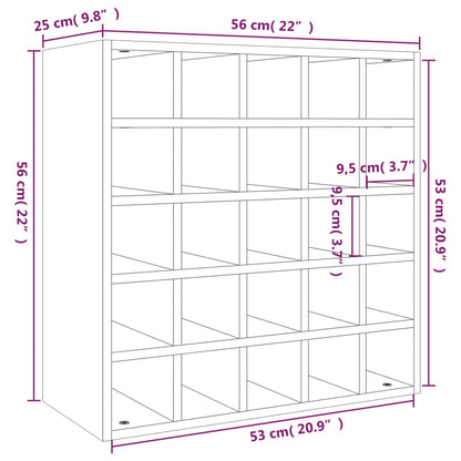 Weinregal Weiß 56x25x56 cm Massivholz Kiefer