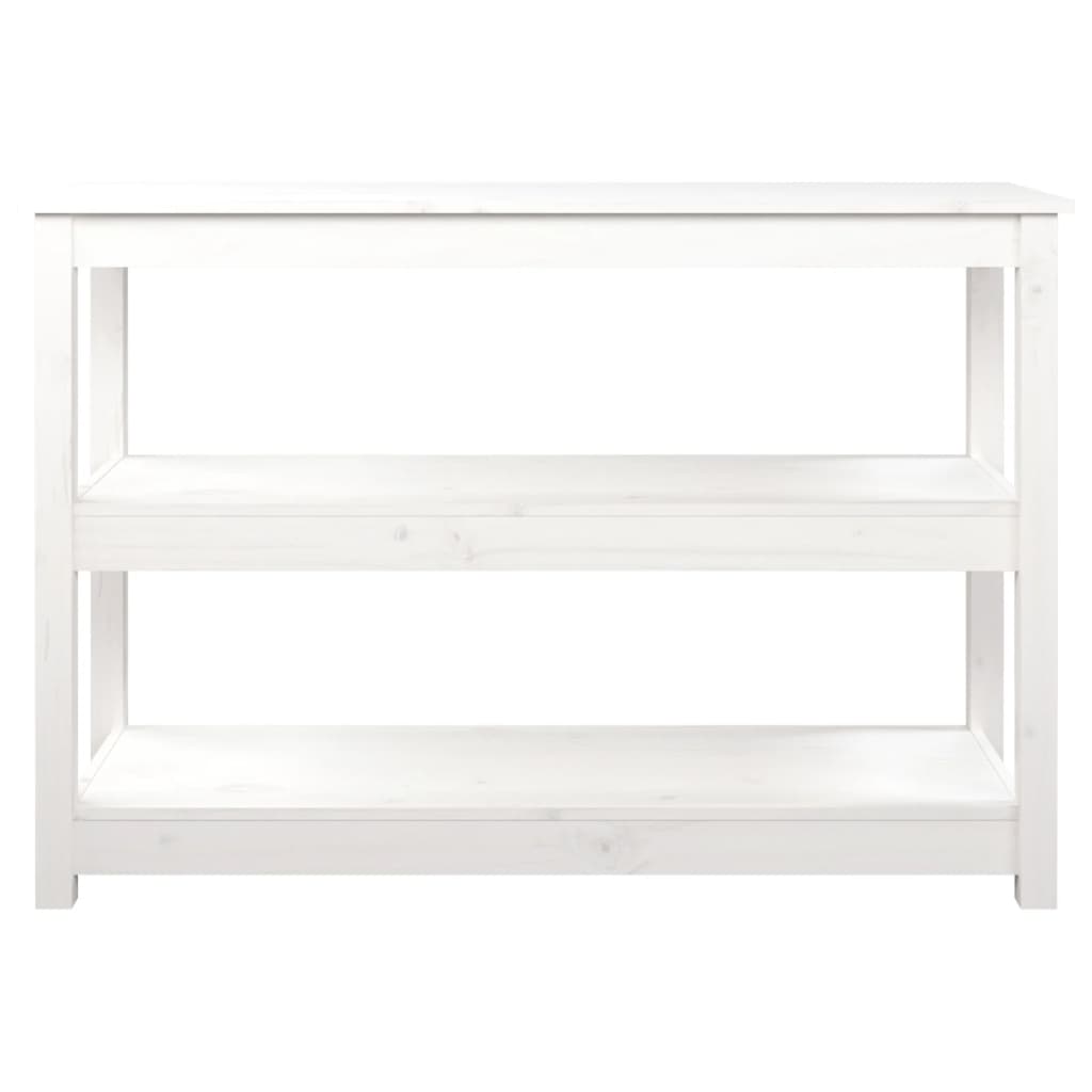 Konsolentisch Weiß 110x40x74 cm Massivholz Kiefer