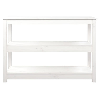 Konsolentisch Weiß 110x40x74 cm Massivholz Kiefer