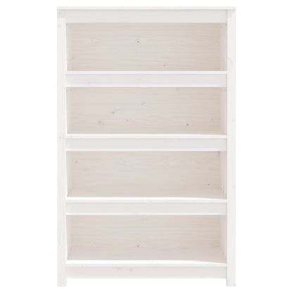 Bücherregal Weiß 80x35x126 cm Massivholz Kiefer