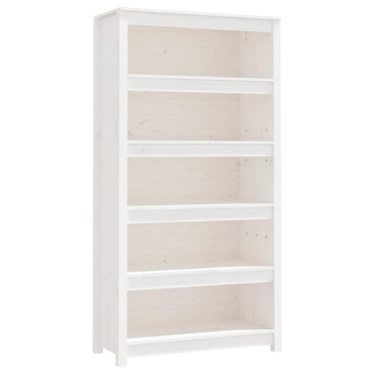 Bücherregal Weiß 80x35x154 cm Massivholz Kiefer