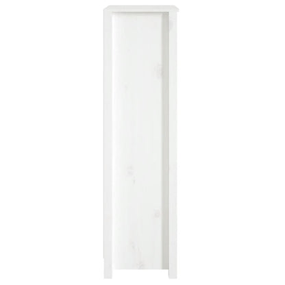 Bücherregal Weiß 50x35x125,5 cm Massivholz Kiefer
