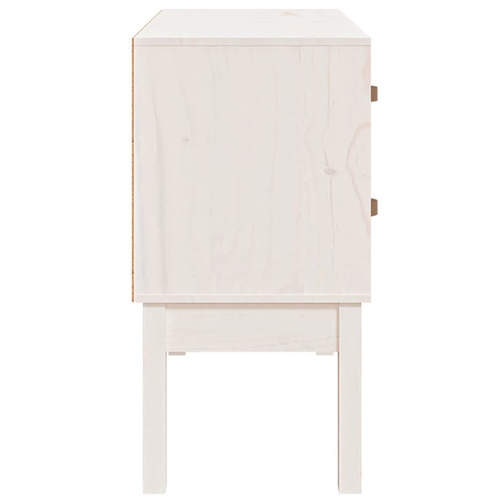 Konsolenschrank Weiß 90x40x78 cm Massivholz Kiefer