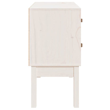 Konsolenschrank Weiß 90x40x78 cm Massivholz Kiefer