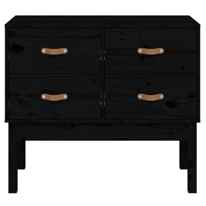Konsolenschrank Schwarz 90x40x78 cm Massivholz Kiefer