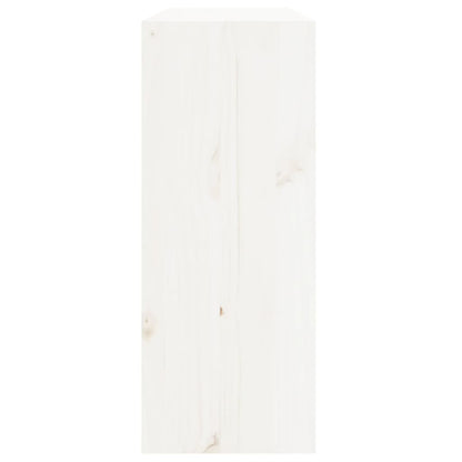 Weinregal Weiß 62x25x62 cm Massivholz Kiefer