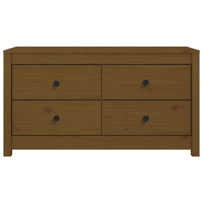 Beistellschrank Honigbraun 100x40x54 cm Massivholz Kiefer