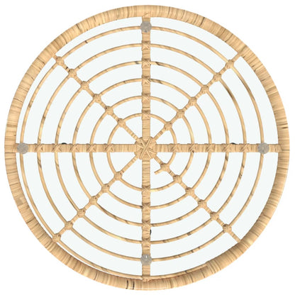 Esstisch Ø80 cm Hartglas und Stahl