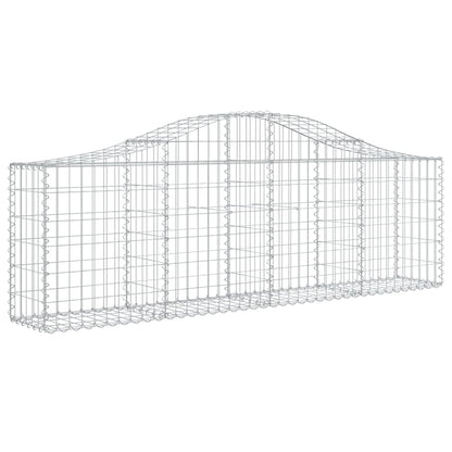 Gabionen mit Hochbogen 30 Stk. 200x30x60/80 cm Verzinktes Eisen