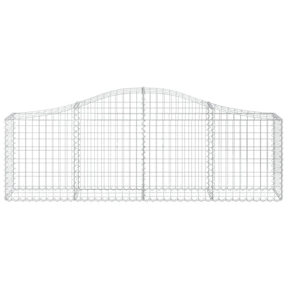 Gabionen mit Hochbogen 30 Stk. 200x30x60/80 cm Verzinktes Eisen