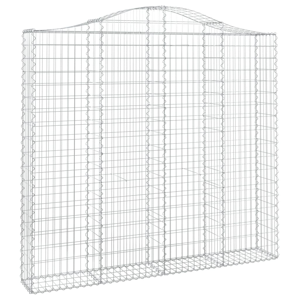 Gabionen mit Hochbogen 11 Stk 200x30x180/200cm Verzinktes Eisen
