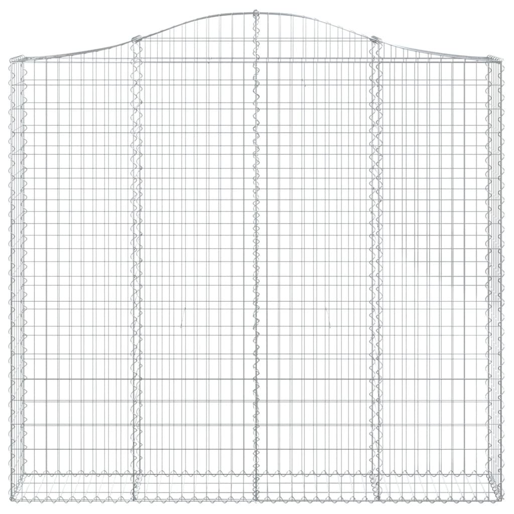 Gabionen mit Hochbogen 11 Stk 200x30x180/200cm Verzinktes Eisen