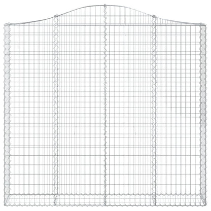 Gabionen mit Hochbogen 11 Stk 200x30x180/200cm Verzinktes Eisen