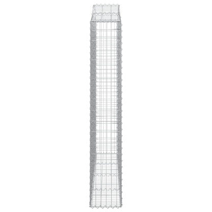 Gabionen mit Hochbogen 11 Stk 200x30x180/200cm Verzinktes Eisen