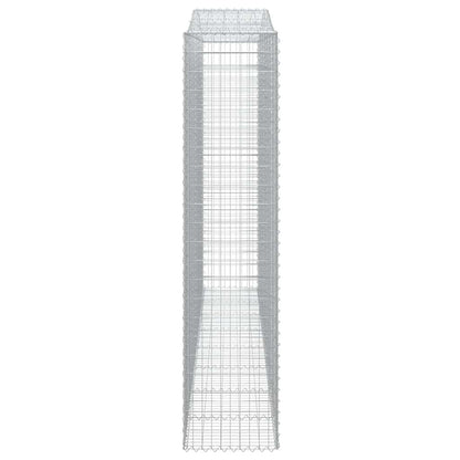 Gabionen mit Hochbogen 6 Stk. 400x50x220/240cm Verzinktes Eisen