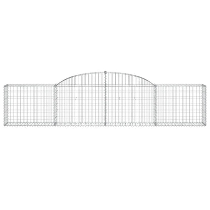 Gabionen mit Hochbogen 11 Stk. 300x30x60/80 cm Verzinktes Eisen