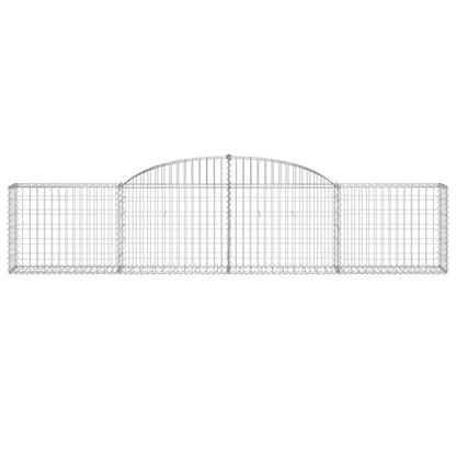 Gabionen mit Hochbogen 20 Stk. 300x30x60/80 cm Verzinktes Eisen