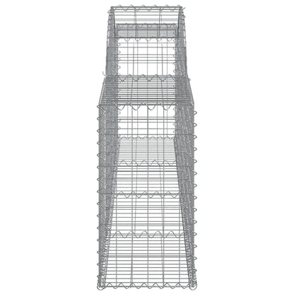 Gabionen mit Hochbogen 20 Stk. 300x30x60/80 cm Verzinktes Eisen