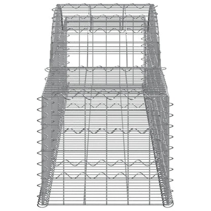 Gabionen mit Hochbogen 5 Stk. 300x50x40/60 cm Verzinktes Eisen
