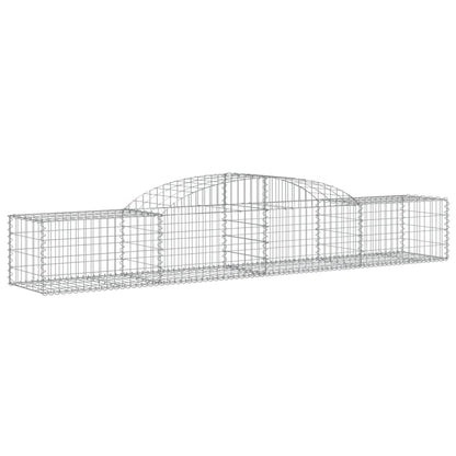 Gabionen mit Hochbogen 10 Stk. 300x50x40/60 cm Verzinktes Eisen