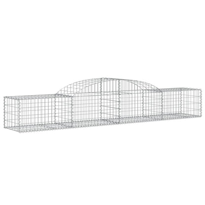 Gabionen mit Hochbogen 17 Stk. 300x50x40/60 cm Verzinktes Eisen
