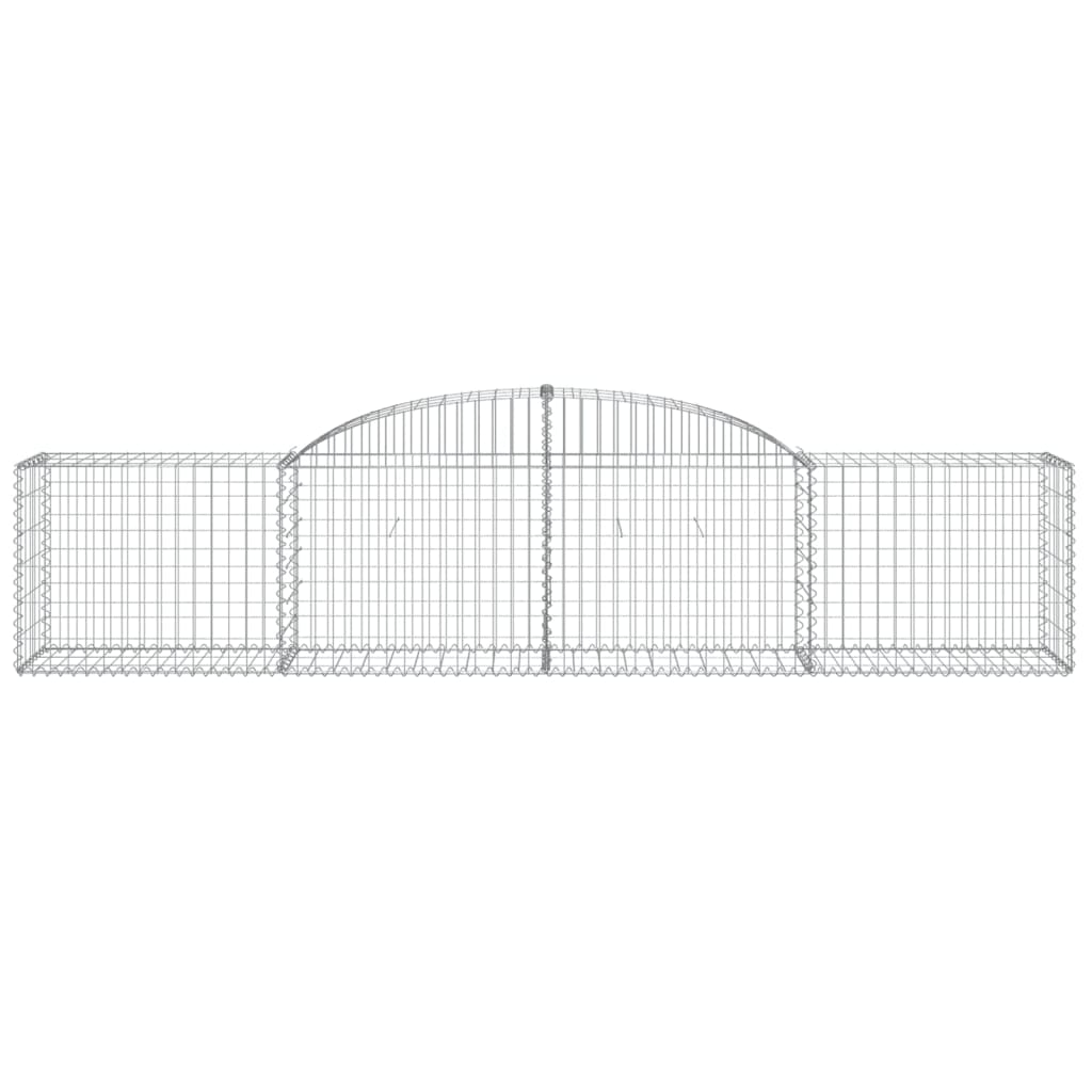 Gabionen mit Hochbogen 30 Stk. 300x50x60/80 cm Verzinktes Eisen