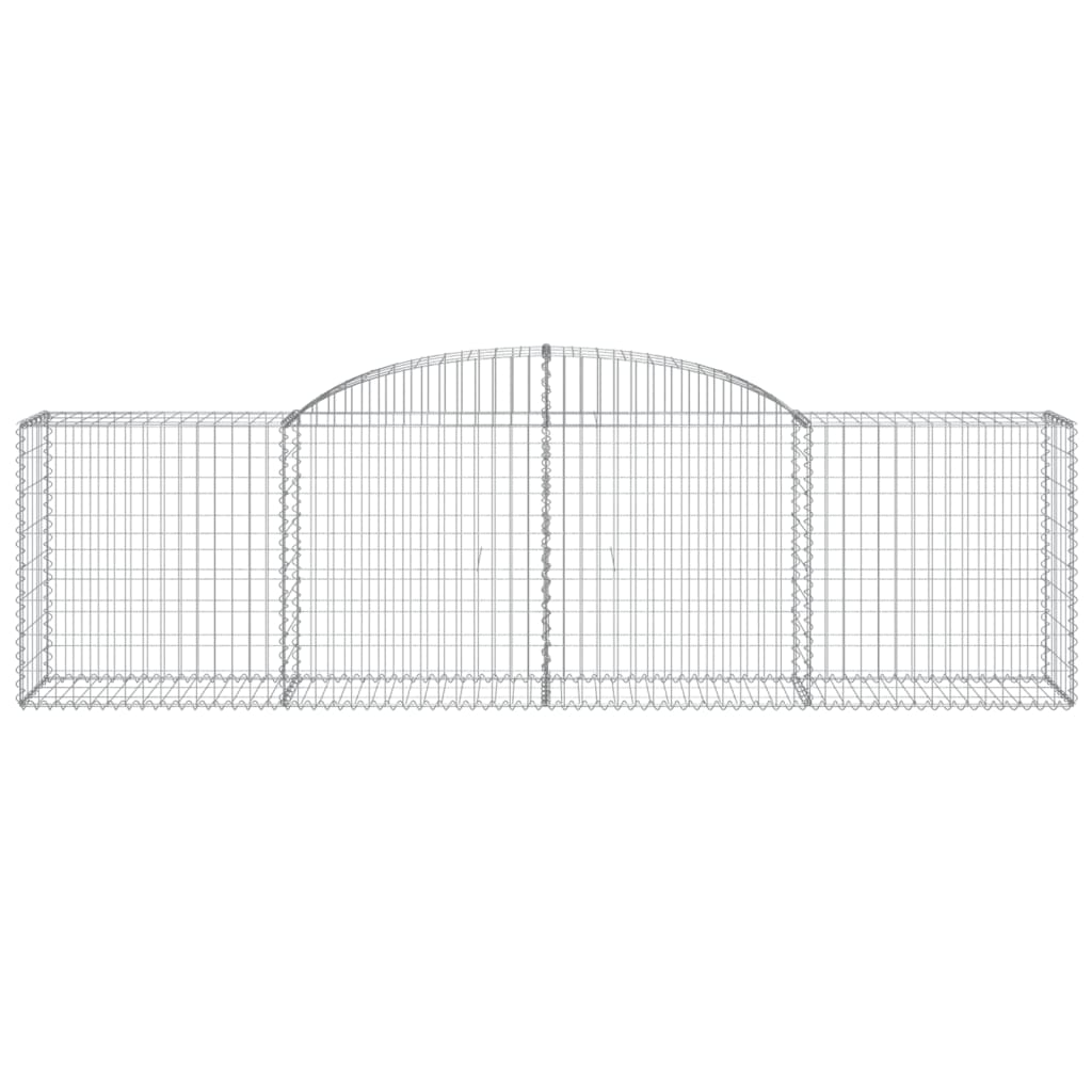 Gabionen mit Hochbogen 20 Stk. 300x50x80/100cm Verzinktes Eisen