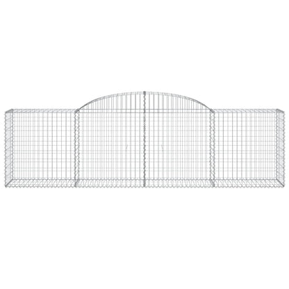 Gabionen mit Hochbogen 20 Stk. 300x50x80/100cm Verzinktes Eisen